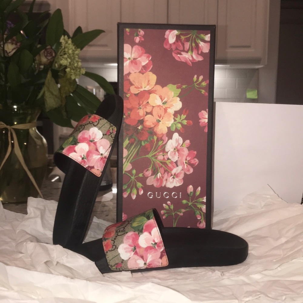 GG Blooms Supreme slide sandal